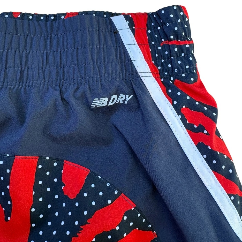 NWOT, New Balance, Accelerate 2.5” Printed Running Shorts, Size XL, Navy & Red - Picture 6 of 11